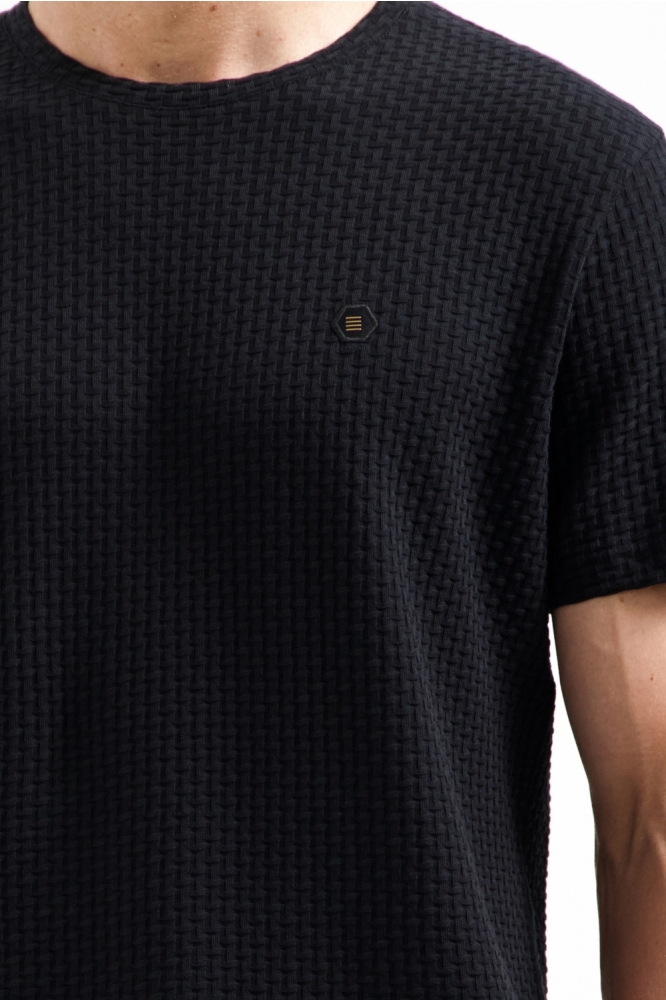 GESTRUCTUREERD T SHIRT 29360791 020 BLACK